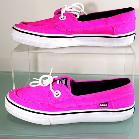 Keds Shoes - KEDS Hot Pink Boat Shoes, Sz 8.5